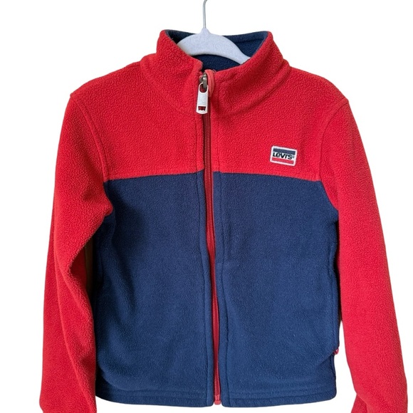 Levis Red & Navy Solid Jacket Toddler Boy -  Size 3T - Picture 1 of 4